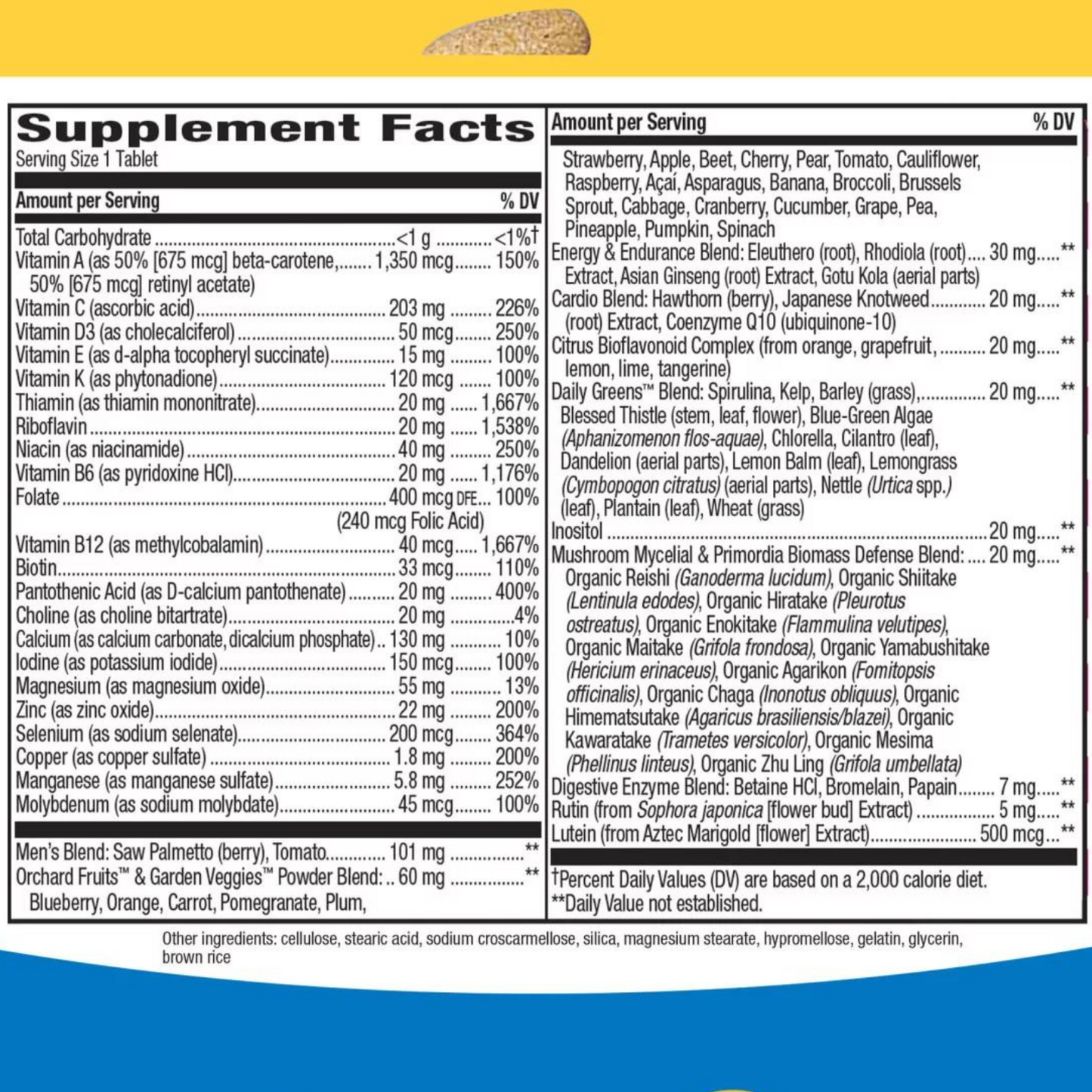Men’s Ultra Potency Complete Multivitamin, High Potency B-Vitamins | 60 Tablets