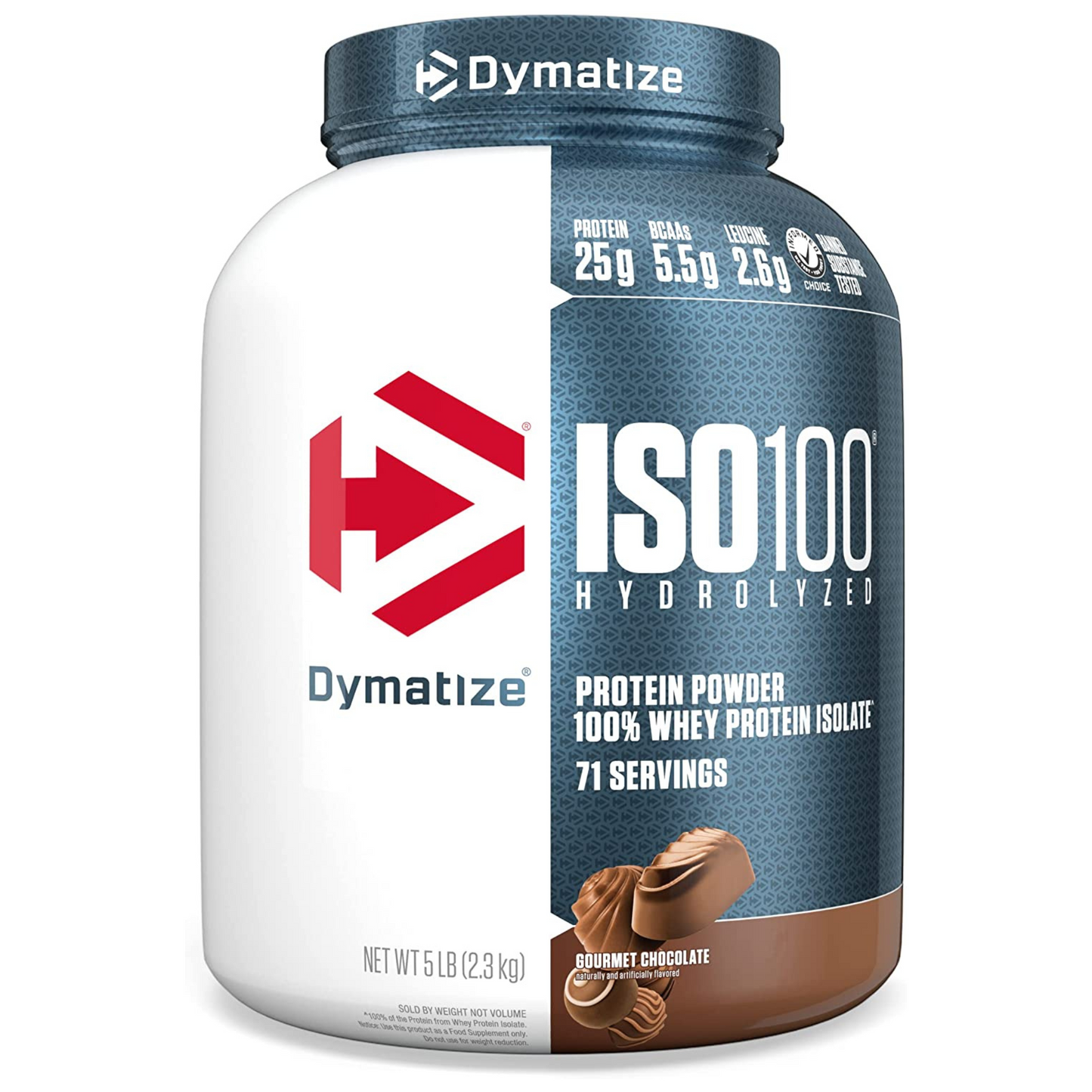 ISO100 Hydrolyzed Protein Powder, 100% Whey Isolate Protein | Gourmet Chocolate 5LB