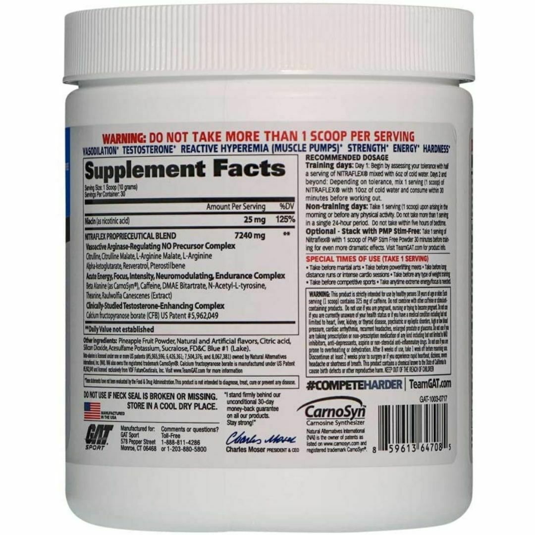 Gat Sport Nitraflex Blue Raspberry | 30 Servings