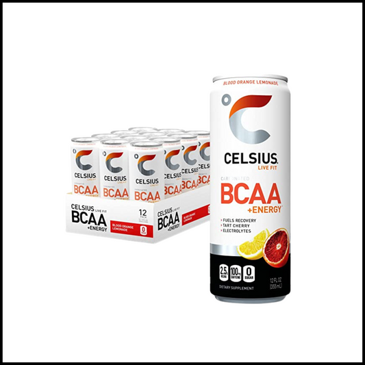 BCAA +Energy Blood Orange Lemonade - 12oz. | Pack Of 12
