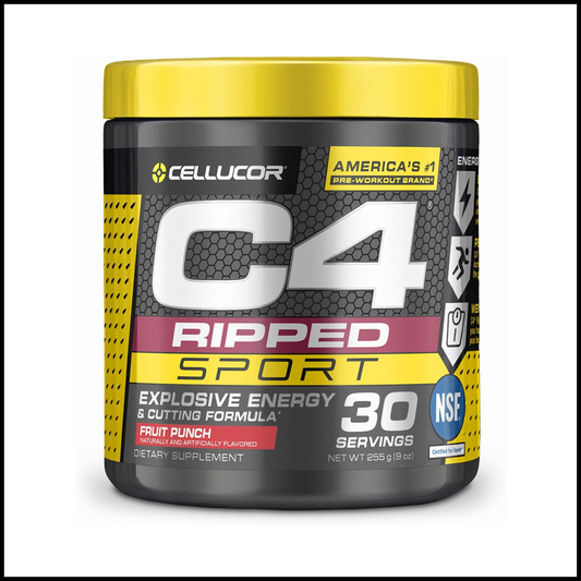 C4 Ripped Sport Pre Workout Powder Fruit Punch | 30 Servings