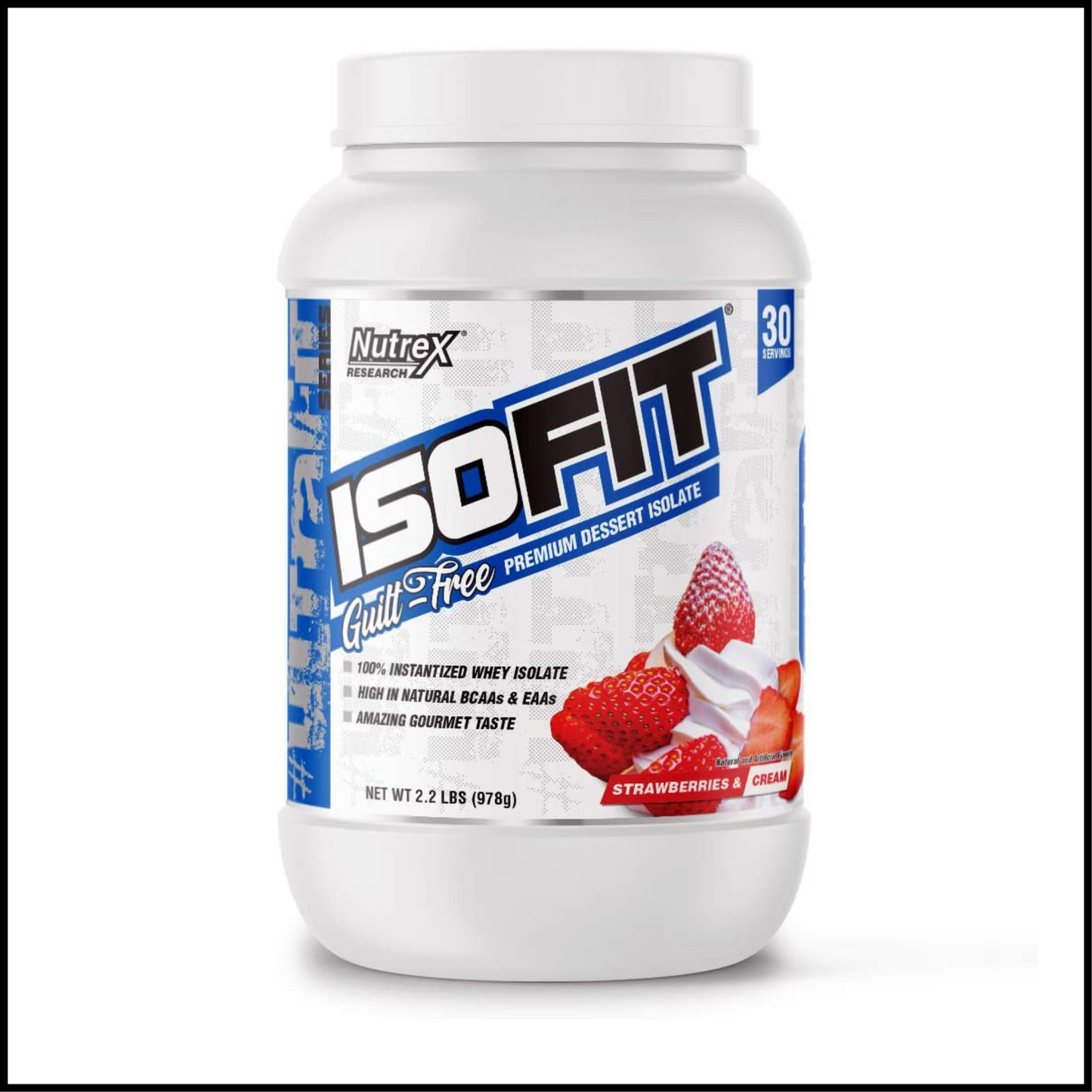 IsoFit Guilt-Free Premium Dessert Isolate Strawberries & Cream | 30 Servings