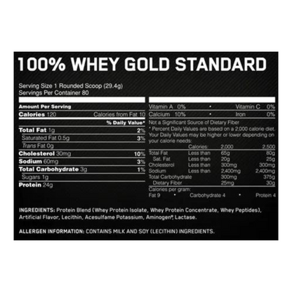 Optimum Nutrition 100% Whey Gold Standard | Vanilla Ice Cream 10LBS