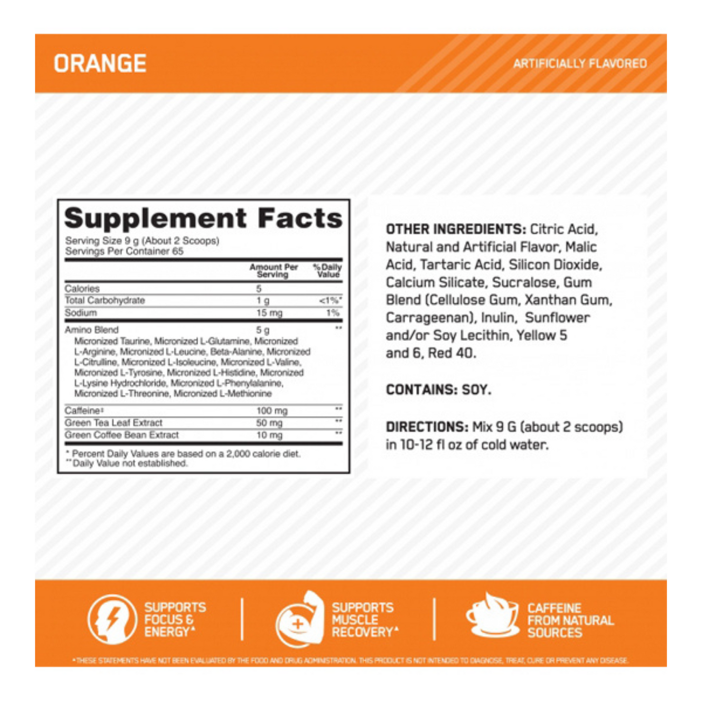 Amino Energy Essential Orange | 1.29 lb, 65 Servings