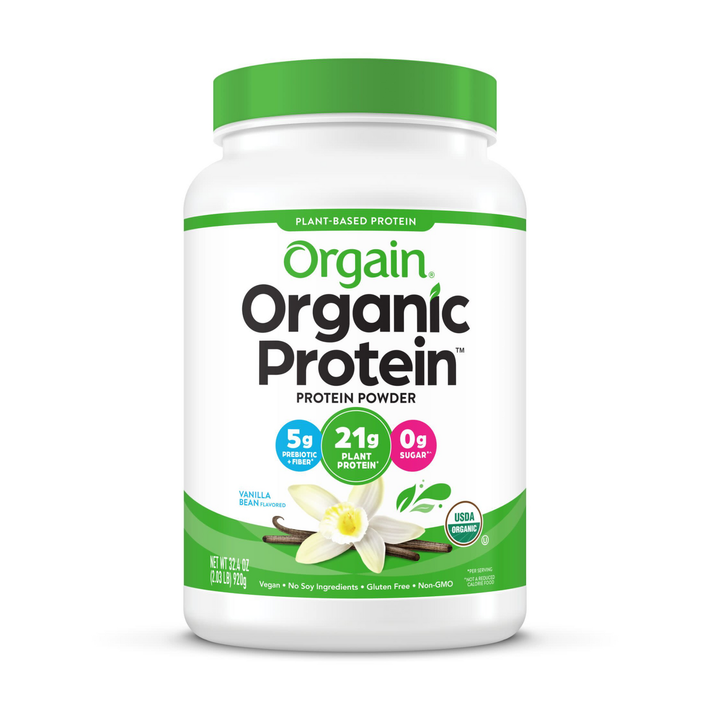Orgain Organic Vegan Protein Powder | Vanilla Bean 2.03LB