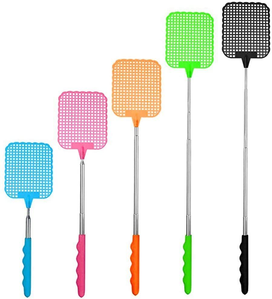 Kensizer Plastic Fly Swatters Heavy Duty | 5 Pack