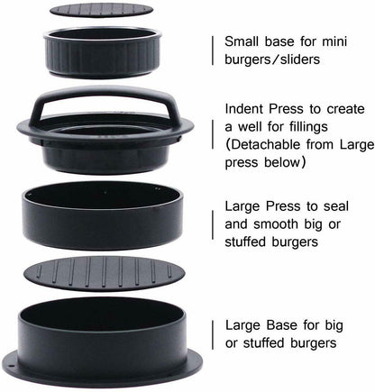 Amy Non Stick Burger Press | 3-in-1 set