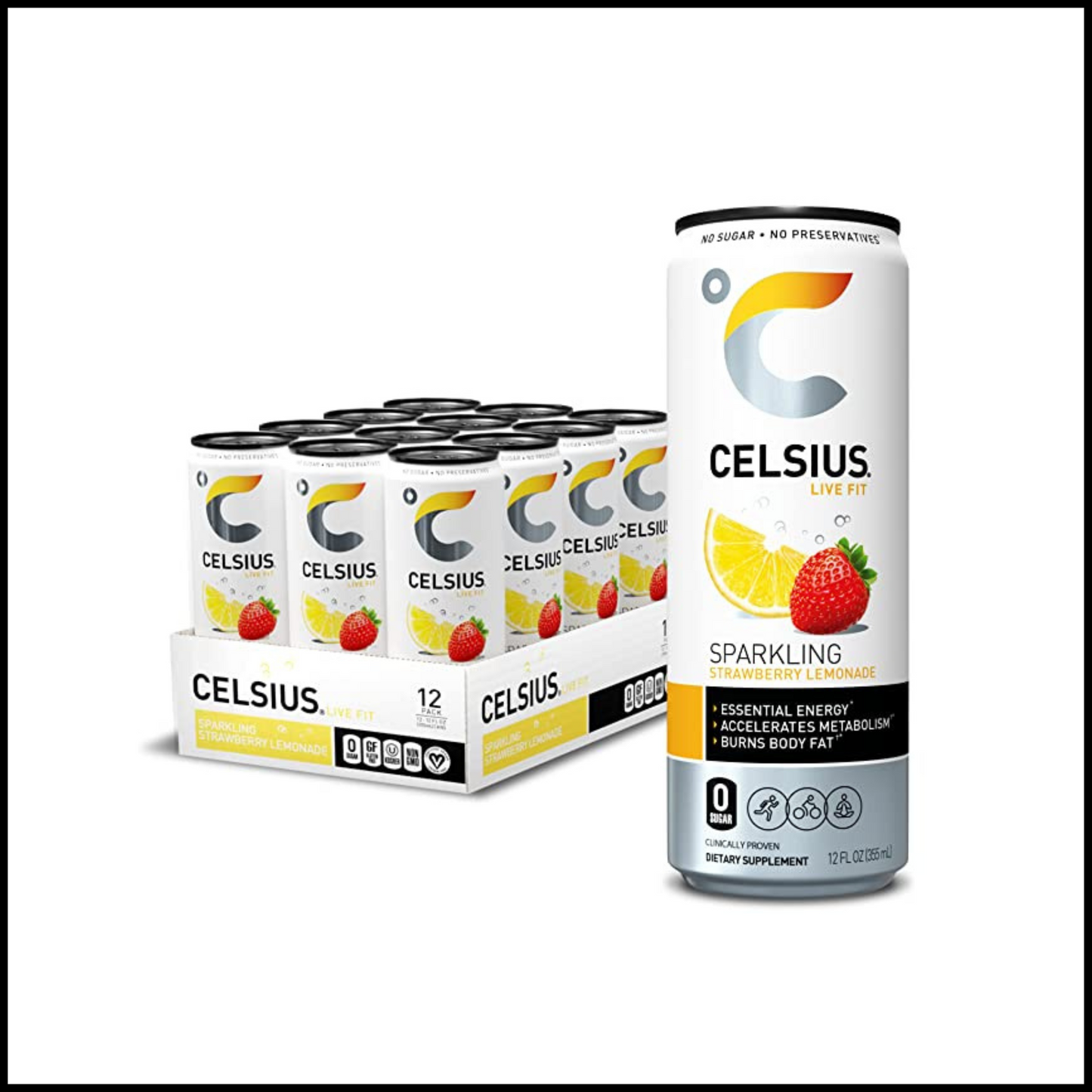 Sparkling Strawberry Lemonade - 120z. | Pack Of 12