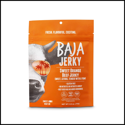 100% All Natural Beef Jerky weet Orange | 2.5 oz Bag - Pack of 3