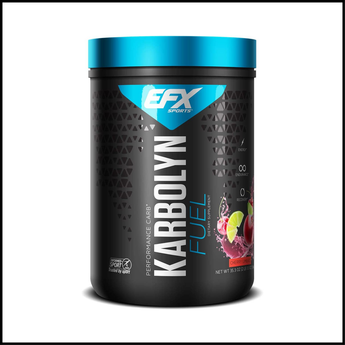 Karbolyn Fuel Pre Intra Post Workout Carbohydrate Supplement Powder Cherry Limeade | 2 LB 3.3 OZ