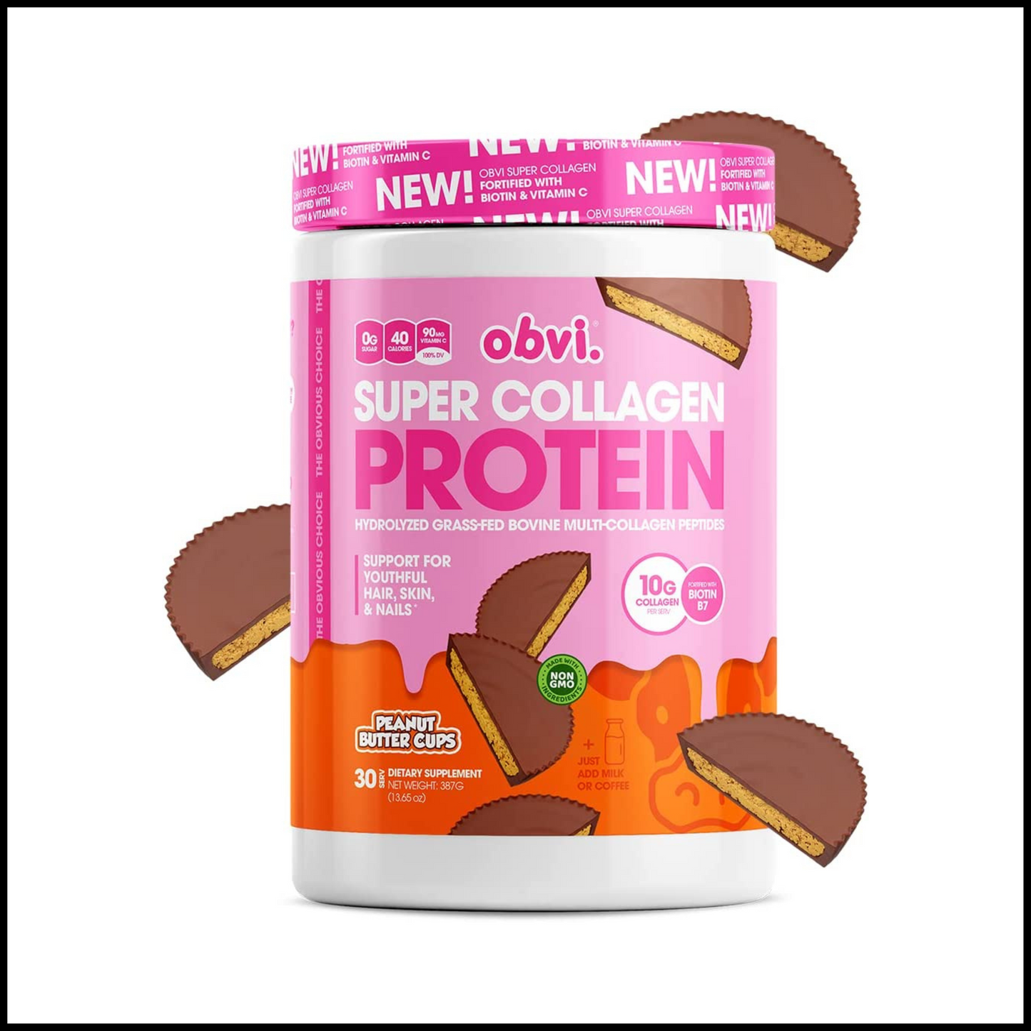 Collagen Peptides, Protein Powder, Keto Hydrolyzed Grass-Fed Bovine Collagen Peptides | 30 Servings