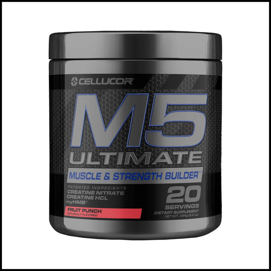 M5 Ultimate Post Workout Powder Fruit Punch | 20 Servings, 8.6 Ounce