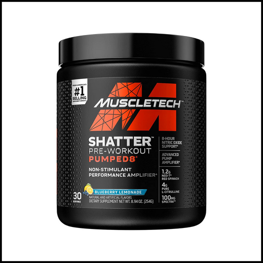 Shatter Pre Workout Pumped 8 Blueberry Lemonade  | 30 Servings