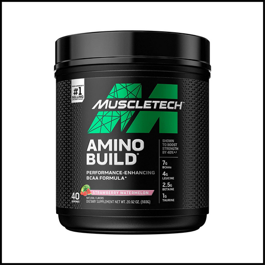 Amino Build Performance-Enhancing BCAA Formula Strawberry Watermelon | 40 Servings