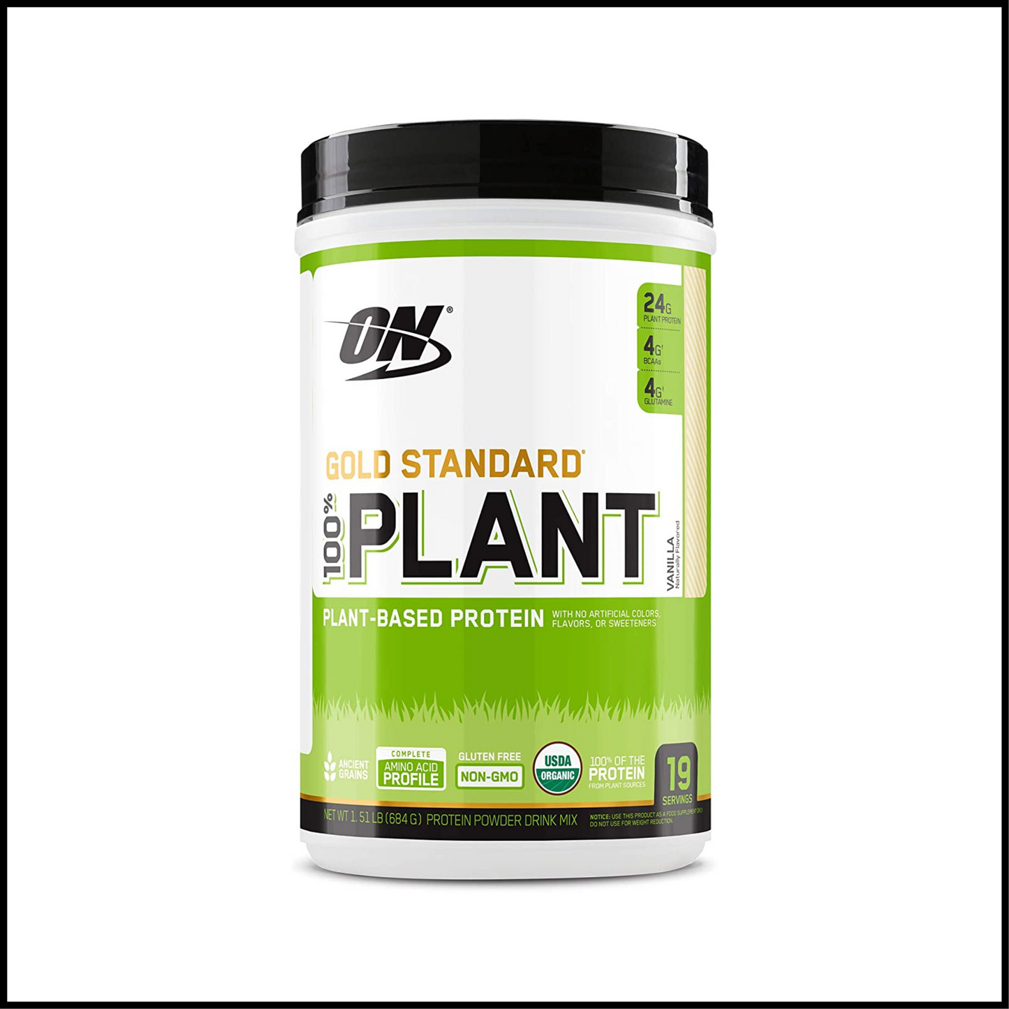 Gold Standard 100% Organic Plant Based Protein Powder, Vitamin C for Immune Support - Vanilla | 1.51 Pound