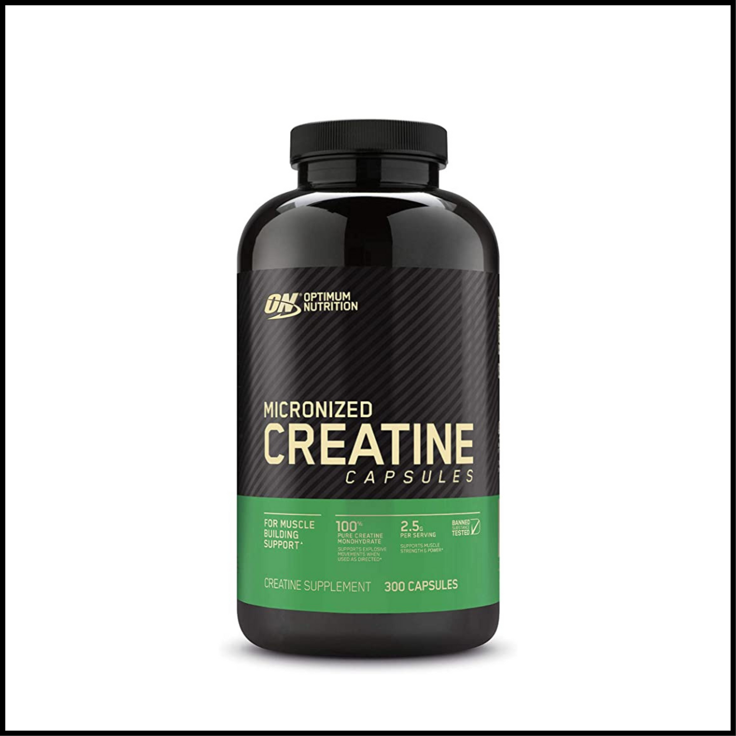 Micronized Creatine Monohydrate Capsules - Keto Friendly, 2500mg | 300 Capsules