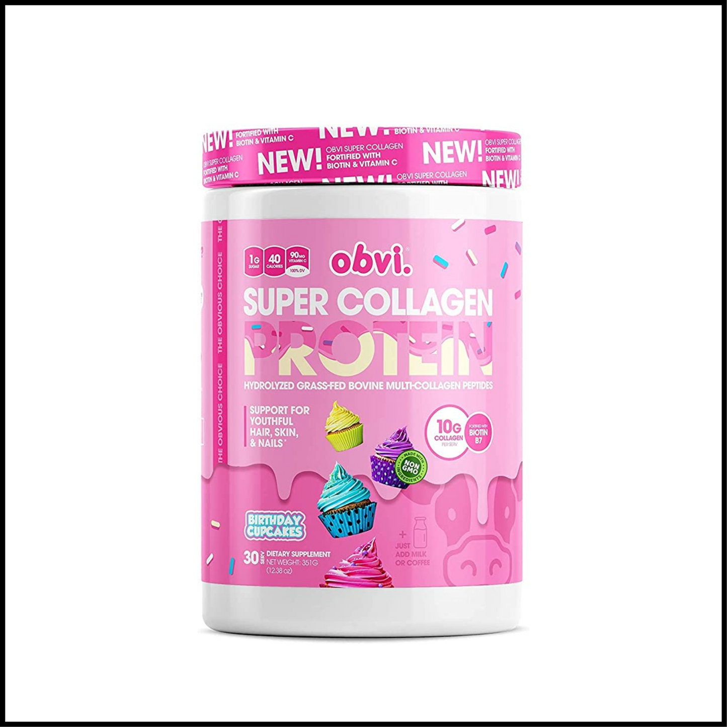 Super Collagen Protein - Birthday Cupcakes | 30 Servings
