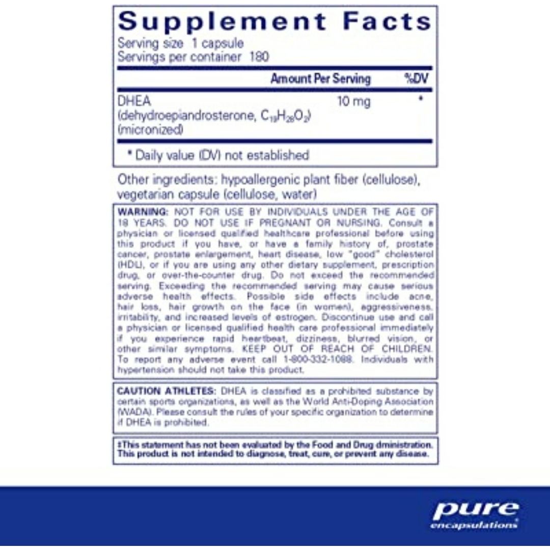 Pure Encapsulations DHEA 10 mg | 180 Capsules