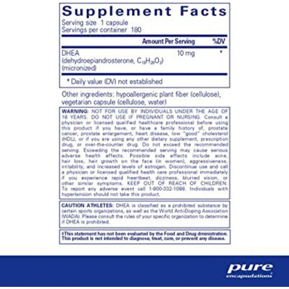 Pure Encapsulations DHEA 10 mg | 180 Capsules