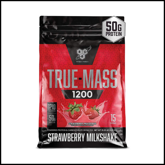 True-Mass Weight Gainer Strawberry Milkshake | 10.25 Pound 15 Servings