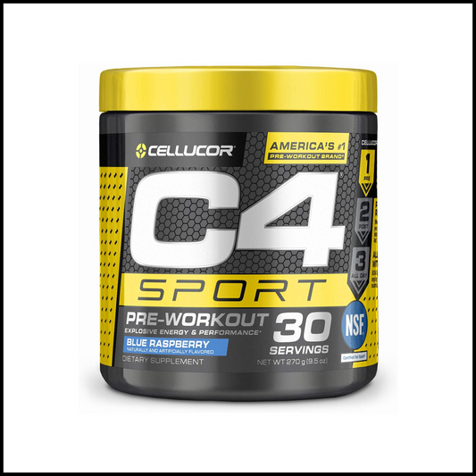 C4 Sport Pre Workout Powder Blue Raspberry | 30 Servings