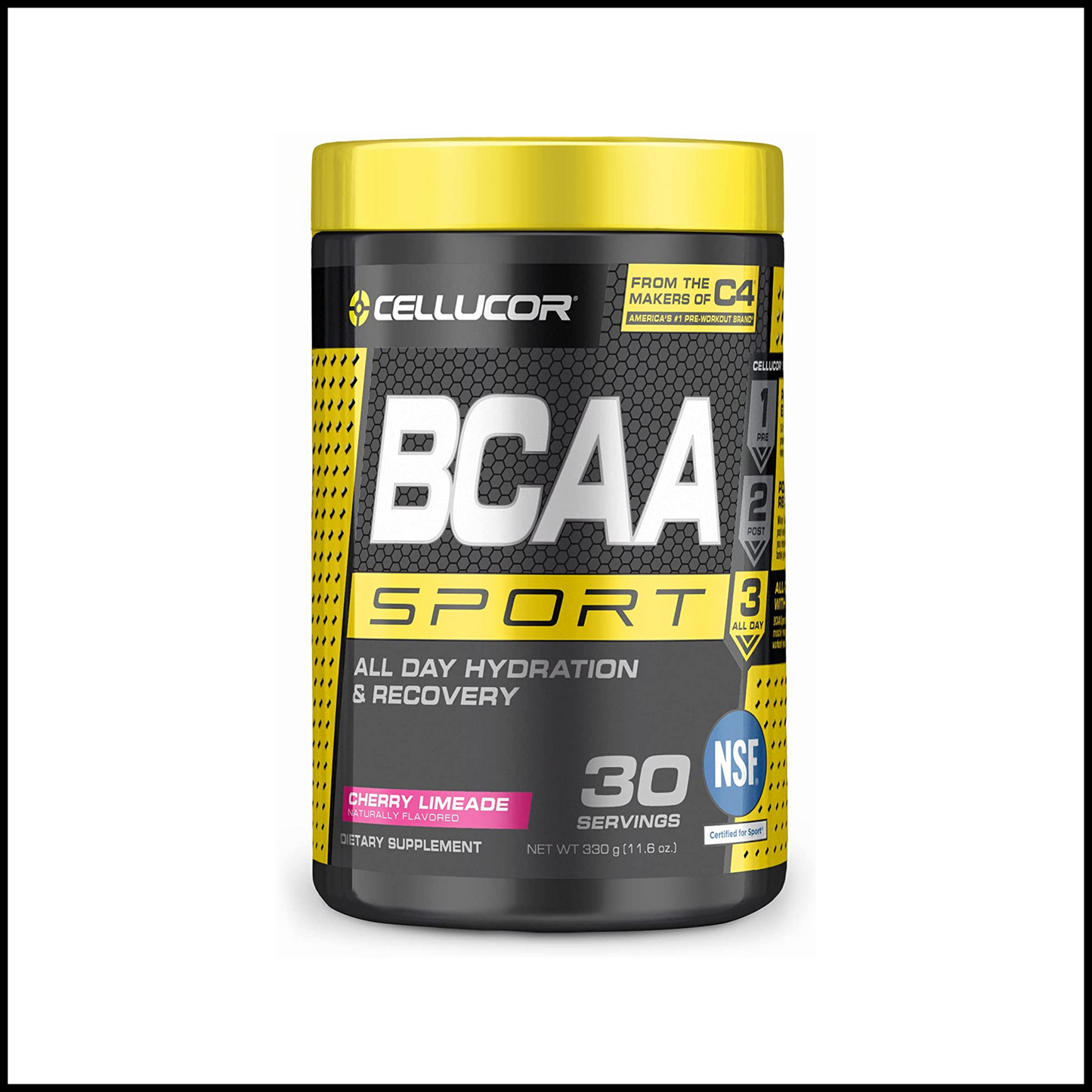BCAA Sport, BCAA Powder Sports Drink for Hydration & Recovery, Cherry Limeade | 30 Servings