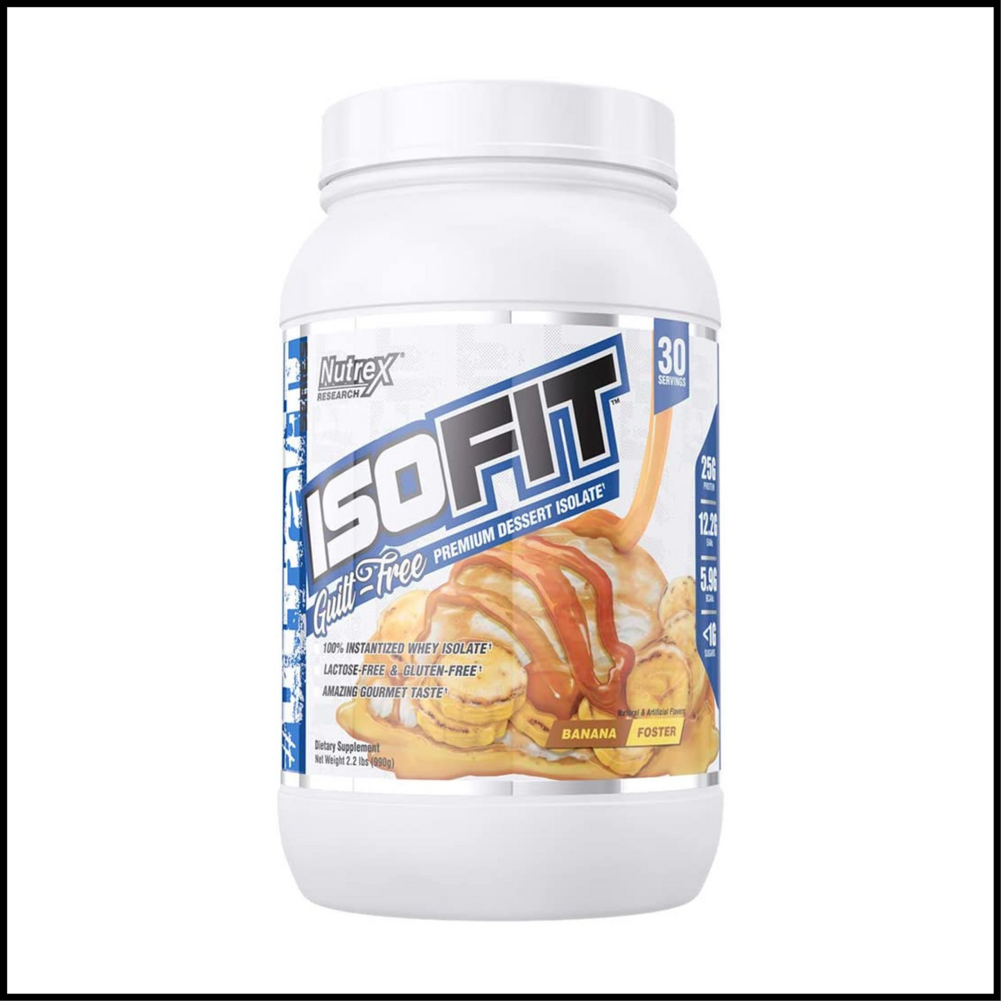 IsoFit Guilt-Free Premium Dessert Isolate Bananas Foster | 2lbs 30 Servings